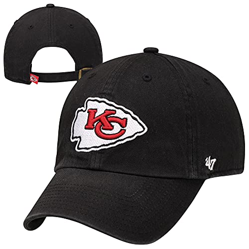 47 Brand Kansas City Chiefs New Clean Up Adjustable Hat - Black