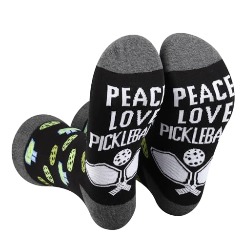 AATOP 2 paia di calzini da pickleball, regalo per amanti del pickleball, per donne, uomini, pace, amore, pickleball, PEACE LOVE PICKLEBALL s ku, 42