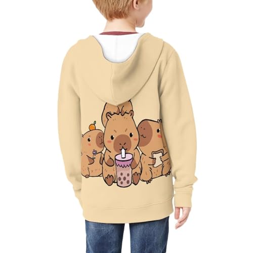 Image of Biyejit Kids Novelty 3D Graphic Printed Hooded Sweatshirt