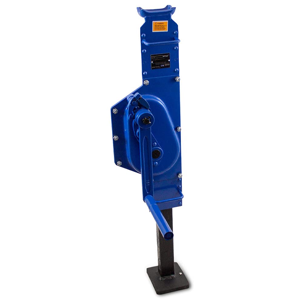 BITUXX® Stahlwinde 10,0 t Zahnstangenwinde Zahnstangenheber Stockwinde Hubwinde Hebewinde 10000 kg Winde (1 Paar)