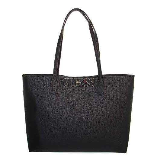Guess Uptown Chic Barcelona Tote Borsa a Tracolla da Donna, Nero, Taglia Unica