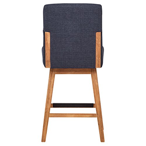 Amazon Brand – Stone & Beam Sophia Modern Swivel Kitchen Counter Height Stool, 39.4"H, Navy Blue #TOP3