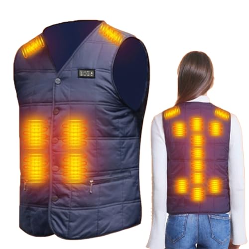 Gilet chauffant 18 zones de chaleur veste thermique rechargeable et lavable FGRID