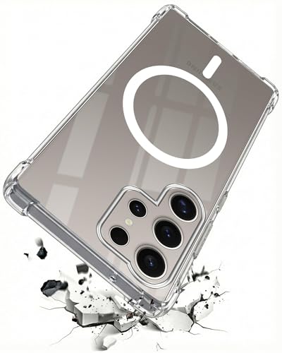 Image of Jkobi Shockproof Crystal-Clear Back Cover for Samsung Galaxy S24 Ultra (Magsafe Wireless Support | Drop & Camera Protection | Hard Polycarbonate)