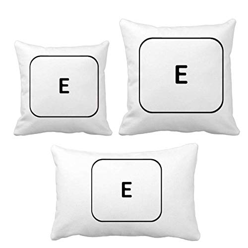 Clavier Symbole E et ensemble de coussins assortis DIYthinker - 2