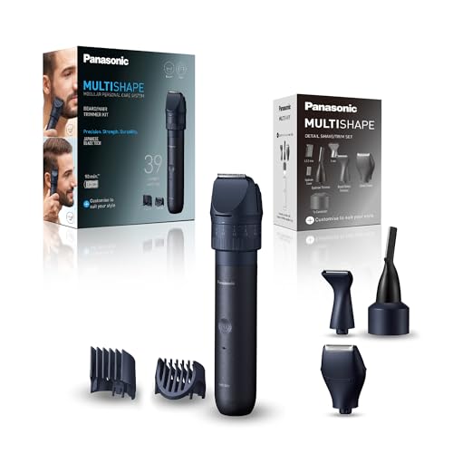 Panasonic MULTISHAPE Système d'Hygiène Modulaire ER-CDT1 & ER-CKL1 Ensemble, Ensemble Têtes de Rasage/Tonte & Tondeuse à barbe et à cheveux pour hommes...