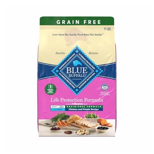 Blue Buffalo Life Protection Formula Natural Grain Free Small Breed Adult Dry Dog Food, with Chicken and Potatoes, 11 lb. Bag