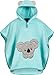 Morgenstern Accappatoio Poncho da Bagno per Bambini 100% Cotone 1-4 Anni Telo da Spiaggia con Cappuccio OEKO-TEX 100 Koala Turchese immagine