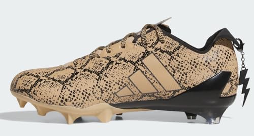 Image of Adidas Men's Adizero Electric Football Cleats, Warm Sandstone /Black /Preloved Bronze, 6.5 Medium