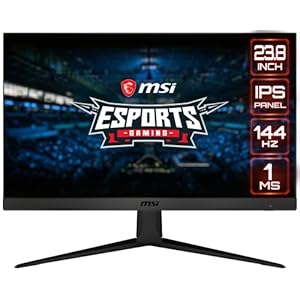 MSI Optix G241 Esports Gaming IPS Monitor – 23.8 Inch, 16:9 Full HD (1920 x 1080), IPS, 144Hz, 1ms, FreeSync Premium…