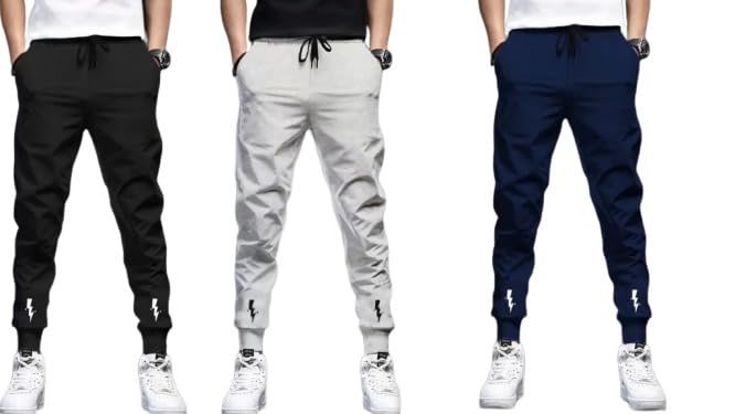 riksaw Track Pants for Mens || Joggers for Mens || Men's Sports Regular Fit Polyester Track Pant with Two Side Zipper Pockets (4LLL14)-picture-46