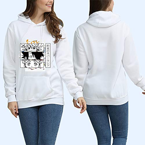 Novo moletom com capuz de manga The Promised Neverland Emma Norman Ray Cosplay Anime pulôver com cap