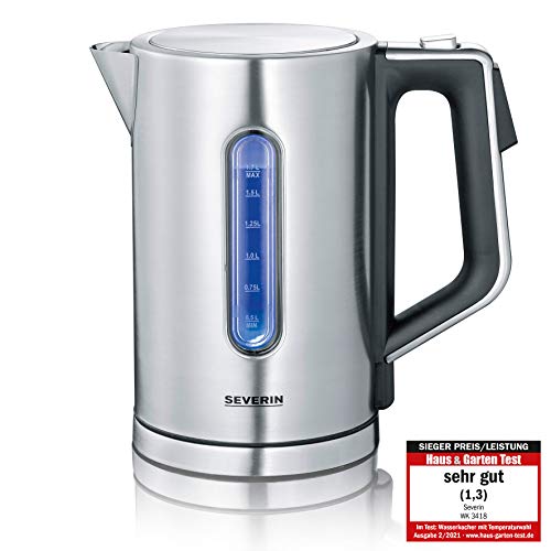 SEVERIN WK 3418 Digitaler Wasserkocher mit Fast-Boil-Power und individueller Temperaturauswahl, 1,7 l XXL-Füllvolumen… – Bild 3