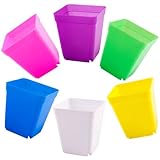 Artibetter Quadratische Kunststoff Blumentöpfe 7cm 48 Stück Mattiert mit Abflusslöchern Kompakt für Sukkulenten und Zimmerpflanzen Geeignet für Garten und Innenbereich