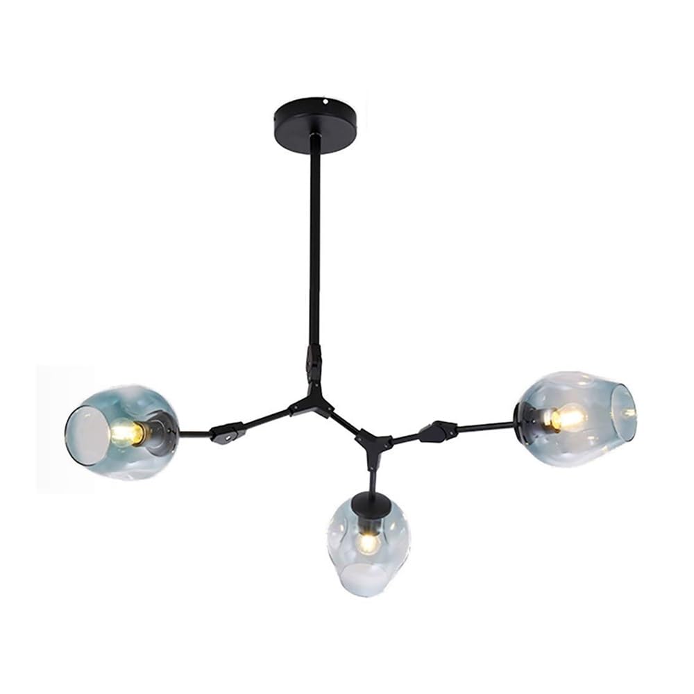 Plafonnier moderne bleu et suspension milieu du siècle pour la salle à manger