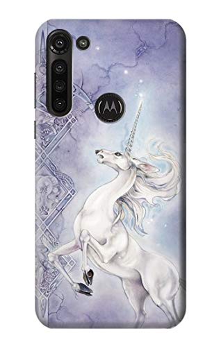Coque Motorola Moto G8 Power motif licorne cheval blanc