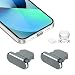 iMangoo 2 Pack Anti Dust Plugs for iPhone Xs Max 8 Pin Charging Port Plug iPhone X S Max Anti-dust Pluggy with Easy Storage Case, iPhone 10s Charge Port Plug for Apple iPhone XR XS Max Grey