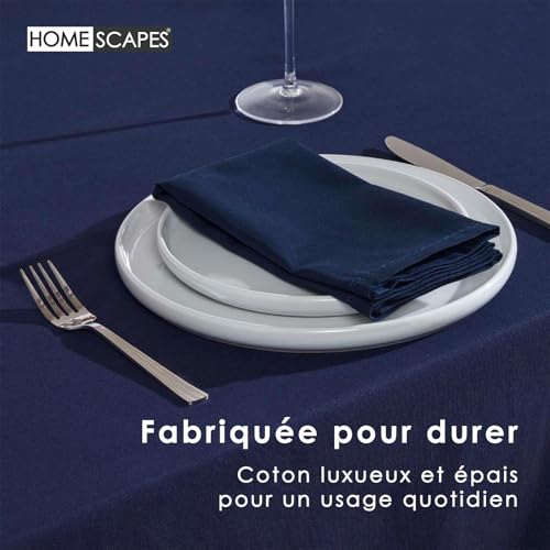 Nappe de table en tissu 100% coton de qualité supérieure uni