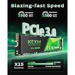 KEXIN SSD M.2 NVMe Internal SSD 256GB M.2 2280, PCIe Gen 3.0, up to 2800 MB/s Read, 2300 MB/s Write, Internal Solid State Drive Compatible with Laptop,PC,Gaming Black,256GB - Image 2