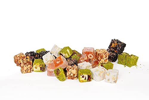 Mughe Gourmet Luxury Sultan Pistachio Turkish Delight Candy Elegant Gift Box - 12.35oz/350g - Lokum Delights Orange, Hazelnut, Almonds - Perfect Gifts for Mother's Day, Father's Day, Birthday - Image 6