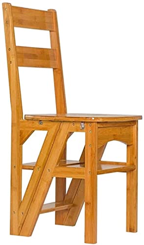 Taburete de escalada interior portátil ligero DASHADAO y escalera de tijera doble de madera 2