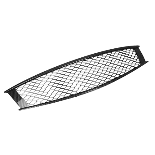 インフィニティ G37 ベース クーペ コンバーチブル X スポーツ 2009-2015 用 フロント アッパーバンパー フード メッシュグリル ハニカムスタイル 車のダブルキドニーグリル(Carbon Fiber Look)