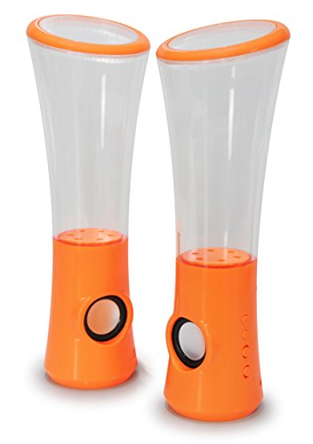 Waateck WaterDance Enceinte PC avec fontaine à eau lumineuse Orange