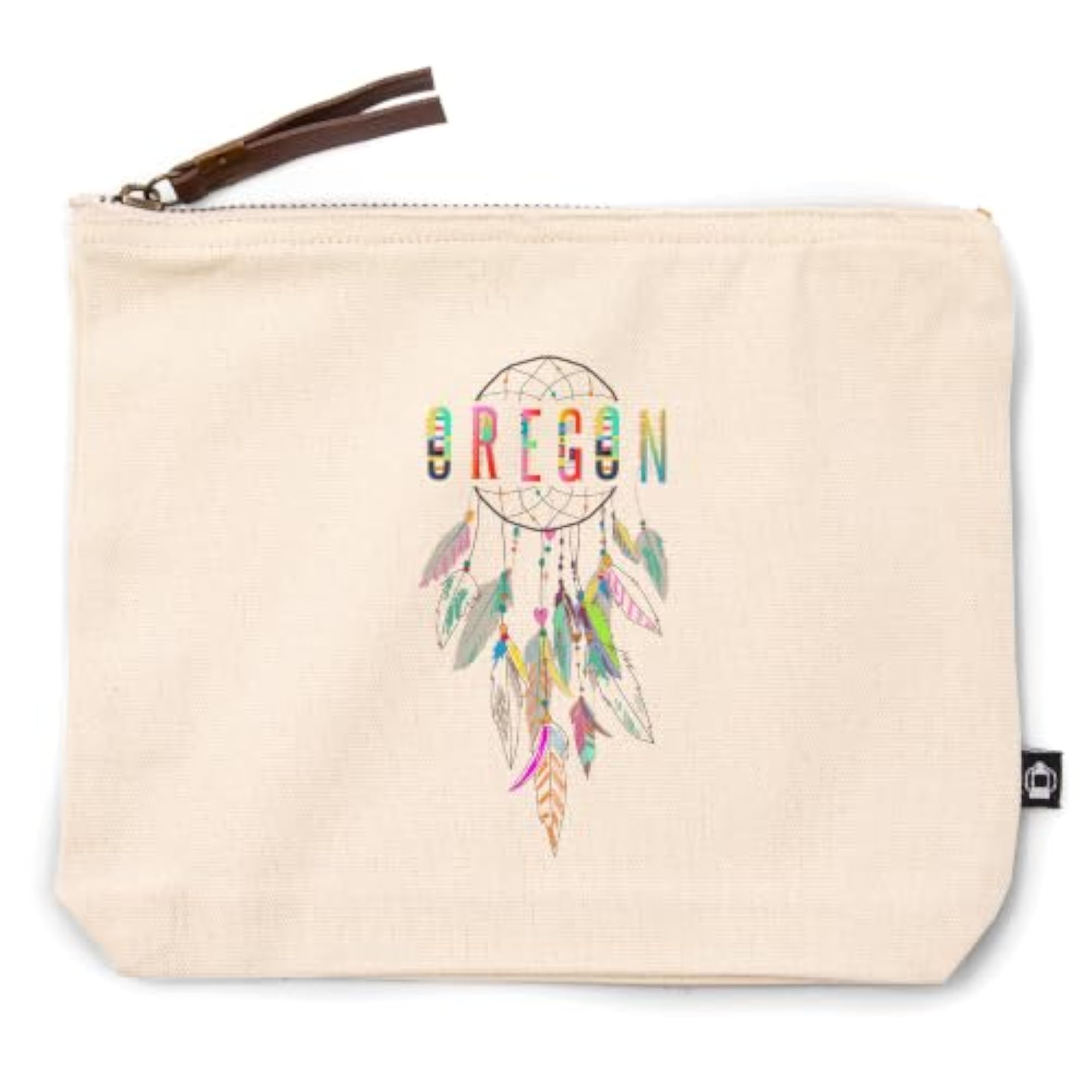 Oregon Colorful Feathers Canvas Travel Accessory Go Bag