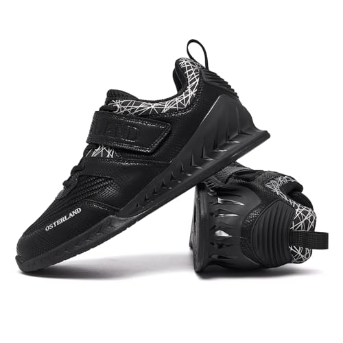 Image of Osterland Weightlifting Shoes for Men Women,1.4 Inch Heel Squat Shoes | High-Performance Non Slip Breathable Training Shoes for Lifting Powerlifting Deadlifts Gym Workout
