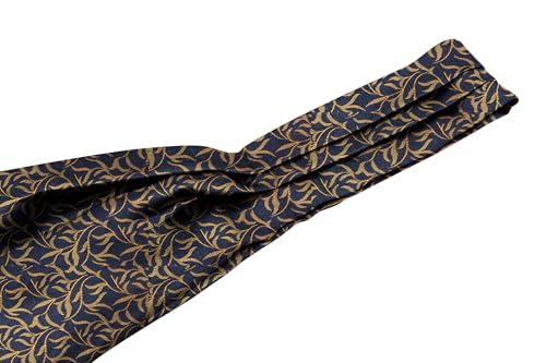 Image of BLACKSMITH Jacquard Microfiber Neckwear Ascot and Matching Pocket Square Set for Men