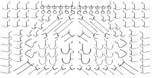 100 Pc Peg Hook Assortment Pegboard Organization Storage Shop Tools Display Pegboard Accessories