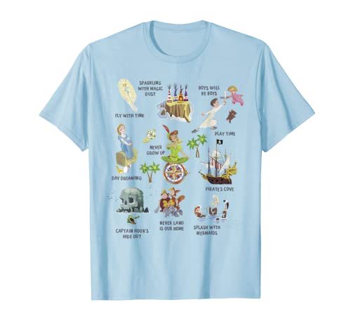 Disney Peter Pan Things In Never Land Camiseta