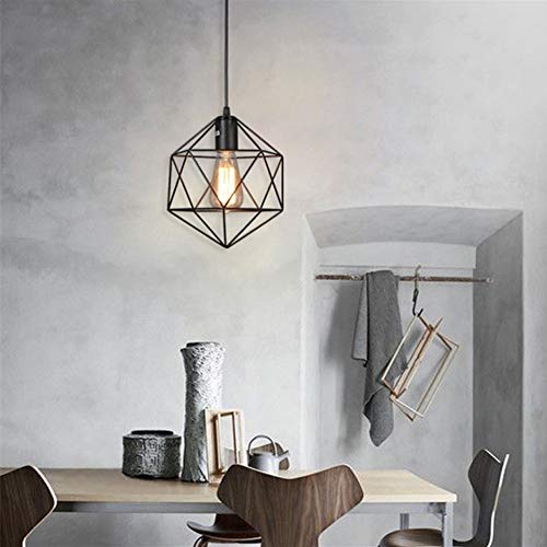 Lámpara de araña de loft industrial E27 con casquillo retro para comedor 4