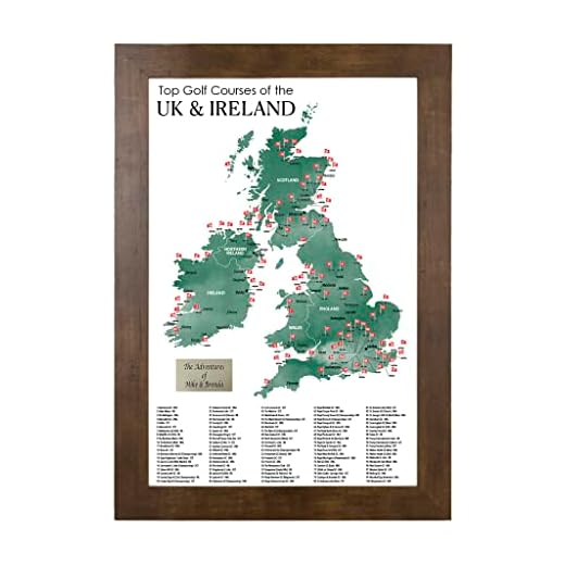 UK & Ireland Golf Courses Map