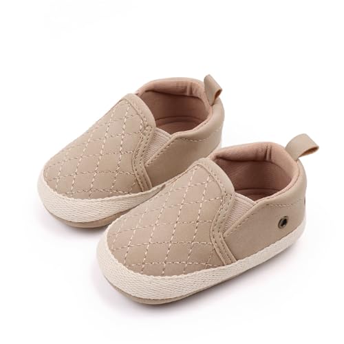 Caziffer Scarpine Neonato Prima Scarpe da Passeggio Moda Trapuntato Scarpette da Culla Morbido Slip-on Sneakers per...