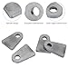 Weld on Tabs, Steel shock mount Weld Tab, Universal Weld on Tabs Flat Bottom Mount with a 1/2