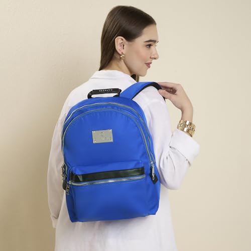 Image of Caprese Saturn Medium 15.6 Inch Laptop Backpack for Women with Adjustable Shoulder Straps & Multiple Compartments | Front Zip Pocket | Perfect for College, Office & Travel