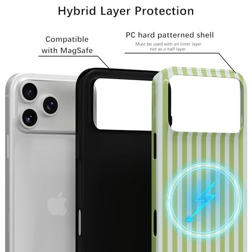 Coque iPhone 17 Pro Max MagSafe Skyseaco silicone vert sauge