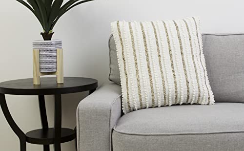 Thro By Marlo Lorenz 20X20 Kloven Woven Cotton Jute Details Throw Pillow, Multi-Colored #TOP5
