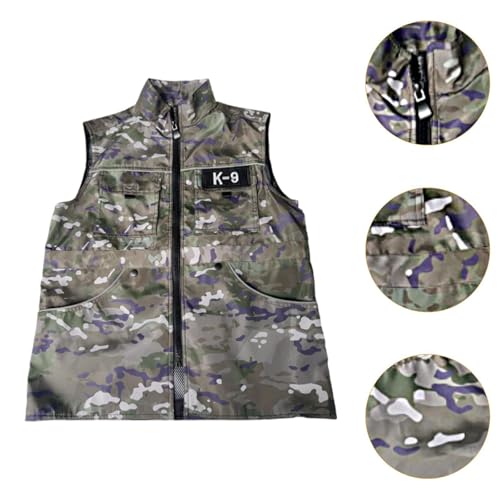 Gilet d'entraîneur de chien imperméable noir taille L pour éducation canine