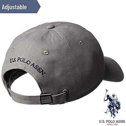 Image of U.S. Polo Assn. Baseball Cap, 100% Cotton Adjustable Dad Hat with Small Pony Logo