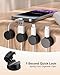 OneLeaf 12 Pack 360° Rotatable Spring Cable Clips[1s Lock], Adhesive Cord Holder for Nightstand, Phone Charger Cord Holder for Desk Home Office Car Game Station
