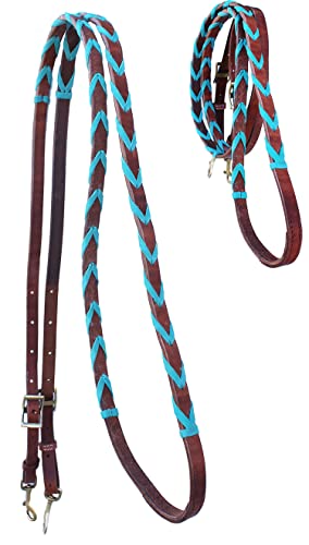 CHALLENGER Western Leather Barrel Reins