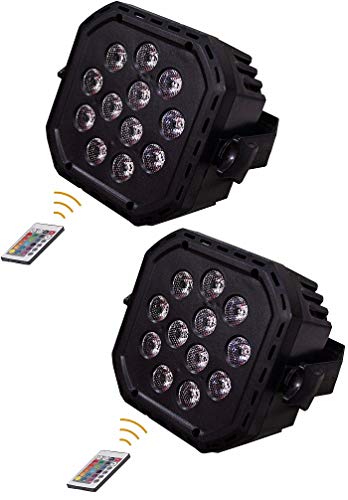 Premium DJ Par Light 12 LEDs 60W 512 RGBW with 24 Key Remote Cont...
