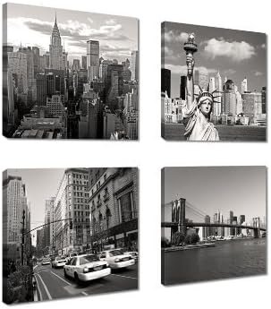Visario Pictures on Canvas Length 4 x 8 Height 8" Nr 6901 New York Ready to Hang, Brand Original