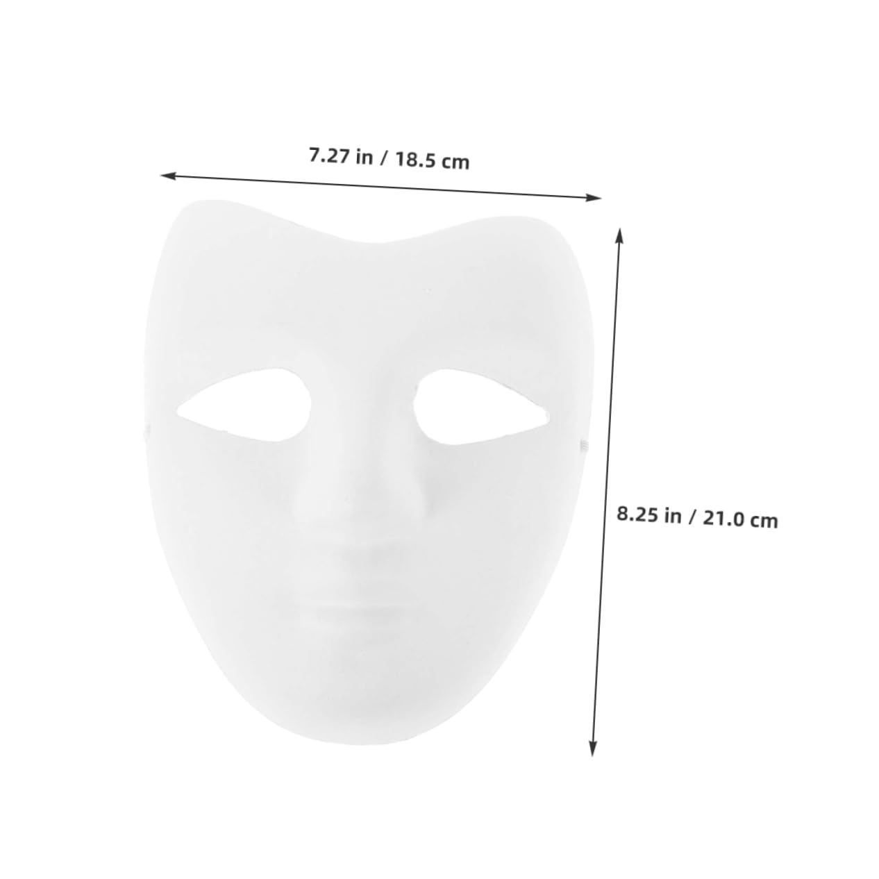 PRETYZOOM 4pcs Diy Hand-painted Paper Masks White Blank Masks for Gras Craft Projects