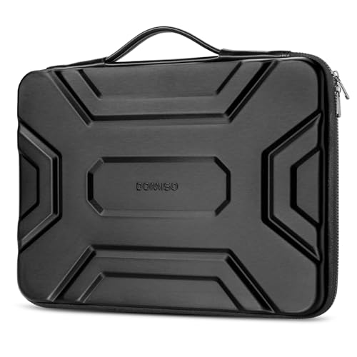 Image of DOMISO 17 inch Laptop Sleeve with Handle, Shockproof and Waterproof EVA Protective Laptop case, Laptop Sleeves for 17.3 inch HP Dell Asus Laptop, Black
