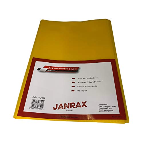 Pack-of-50-A4-Frosted-Yellow-Exercise-Book-Covers