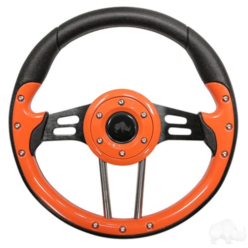 RHOX Aviator 4 Golf Cart Steering Wheel (Orange)
