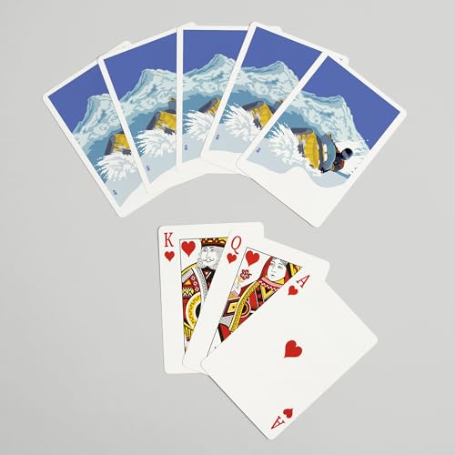 Lantern Press Snowmobile, 52 cartas tamaño póker miniatura 7